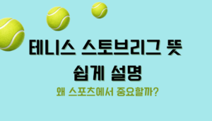 테니스 스토브리그 뜻 쉽게 설명 – 왜 스포츠에서 중요할까?