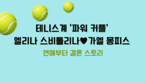 테니스계 '파워 커플' 엘리나 스비톨리나♥가엘 몽피스 연애부터 결혼 스토리