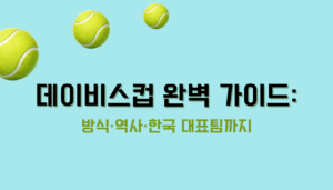데이비스컵 완벽 가이드: 방식·역사·한국 대표팀까지